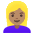 Woman Medium Skin Tone Blond Hair Emoji from Noto Emoji Set