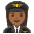 Woman Pilot Medium Dark Skin Tone Emoji from Noto Emoji Set