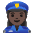 Woman Police Officer Dark Skin Tone Emoji from Noto Emoji Set