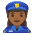 Woman Police Officer Medium Dark Skin Tone Emoji from Noto Emoji Set