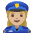 Woman Police Officer Medium Light Skin Tone Emoji from Noto Emoji Set