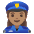 Woman Police Officer Medium Skin Tone Emoji from Noto Emoji Set