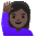 Woman Raising Hand Dark Skin Tone Emoji from Noto Emoji Set