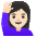 Woman Raising Hand Light Skin Tone Emoji from Noto Emoji Set
