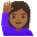 Woman Raising Hand Medium Dark Skin Tone Emoji from Noto Emoji Set