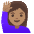 Woman Raising Hand Medium Skin Tone Emoji from Noto Emoji Set
