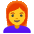 Woman Red Hair Emoji from Noto Emoji Set