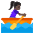 Woman Rowing Boat Dark Skin Tone Emoji from Noto Emoji Set