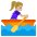 Woman Rowing Boat Medium Light Skin Tone Emoji from Noto Emoji Set