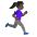 Woman Running Facing Right Dark Skin Tone Emoji from Noto Emoji Set