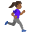 Woman Running Facing Right Medium Dark Skin Tone Emoji from Noto Emoji Set