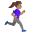 Woman Running Facing Right Medium Skin Tone Emoji from Noto Emoji Set