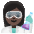 Woman Scientist Dark Skin Tone Emoji from Noto Emoji Set