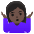 Woman Shrugging Dark Skin Tone Emoji from Noto Emoji Set