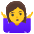 Woman Shrugging Emoji from Noto Emoji Set