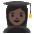 Woman Student Dark Skin Tone Emoji from Noto Emoji Set