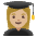 Woman Student Medium Light Skin Tone Emoji from Noto Emoji Set