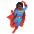 Woman Superhero Dark Skin Tone Emoji from Noto Emoji Set
