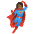 Woman Superhero Medium Dark Skin Tone Emoji from Noto Emoji Set