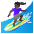 Woman Surfing Dark Skin Tone Emoji from Noto Emoji Set