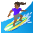 Woman Surfing Medium Dark Skin Tone Emoji from Noto Emoji Set