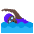 Woman Swimming Dark Skin Tone Emoji from Noto Emoji Set