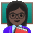 Woman Teacher Dark Skin Tone Emoji from Noto Emoji Set