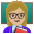 Woman Teacher Medium Light Skin Tone Emoji from Noto Emoji Set