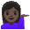 Woman Tipping Hand Dark Skin Tone Emoji from Noto Emoji Set