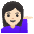 Woman Tipping Hand Light Skin Tone Emoji from Noto Emoji Set