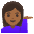 Woman Tipping Hand Medium Dark Skin Tone Emoji from Noto Emoji Set