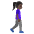 Woman Walking Facing Right Dark Skin Tone Emoji from Noto Emoji Set