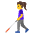 Woman With White Cane Emoji from Noto Emoji Set