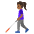Woman With White Cane Medium Dark Skin Tone Emoji from Noto Emoji Set