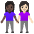 Women Holding Hands Dark Skin Tone Light Skin Tone Emoji from Noto Emoji Set