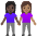 Women Holding Hands Dark Skin Tone Medium Skin Tone Emoji from Noto Emoji Set