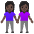 Women Holding Hands Dark Skin Tone Emoji from Noto Emoji Set