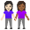 Women Holding Hands Light Skin Tone Medium Dark Skin Tone Emoji from Noto Emoji Set