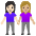 Women Holding Hands Light Skin Tone Medium Light Skin Tone Emoji from Noto Emoji Set
