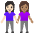 Women Holding Hands Light Skin Tone Medium Skin Tone Emoji from Noto Emoji Set