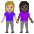 Women Holding Hands Medium Light Skin Tone Dark Skin Tone Emoji from Noto Emoji Set