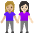 Women Holding Hands Medium Light Skin Tone Light Skin Tone Emoji from Noto Emoji Set