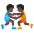 Wrestlers Tone 5 Emoji from Noto Emoji Set