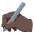 Writing Hand Dark Skin Tone Emoji from Noto Emoji Set