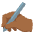 Writing Hand Medium Dark Skin Tone Emoji from Noto Emoji Set