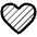 Yellow Heart High Contrast Emoji from Fluent Emoji High Contrast Set