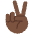 Victory Hand Dark Skin Tone Emoji from Twemoji Set