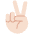 Victory Hand Light Skin Tone Emoji from Twemoji Set