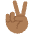 Victory Hand Medium Dark Skin Tone Emoji from Twemoji Set
