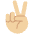 Victory Hand Medium Light Skin Tone Emoji from Twemoji Set